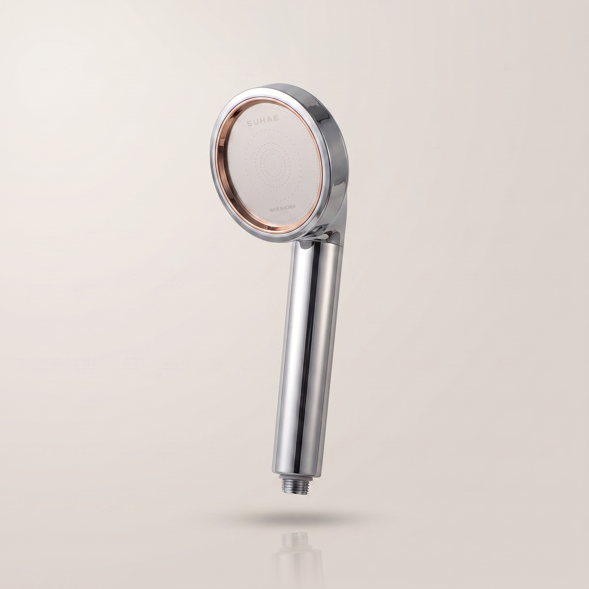 SUHAE Radiance chrome handheld shower head, angled product view